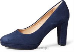 Clarks kvinner clarks marineblå semsket skinn kendra sienna pumps med lukket tå for kvinner 8N86P649 marineblå semsket skinn