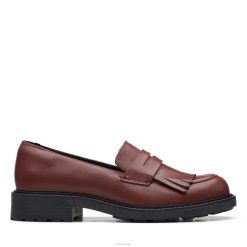 Clarks kvinner clarks orinoco2loafer i kastanjeskinn 8N86P3128 kastanjeskinn