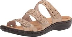Clarks kvinner clarks sand skinn dame laurieann cove flat sandal 8N86P1057 sandskinn