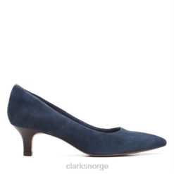 Clarks kvinner clarks shondrah jade marineblå semsket skinn 8N86P3970 marineblå semsket skinn
