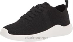 Clarks kvinner clarks sort strikket nova glint sneaker for kvinner 8N86P1129 svart strikk