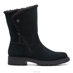 Clarks kvinner clarks svart semsket skinn opal glidelås svart semsket skinn 8N86P6169 svart semsket skinn