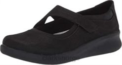 Clarks kvinner clarks svart syntetiske kvinners sillian 20 joy mary jane flat 8N86P1097 svart syntetisk