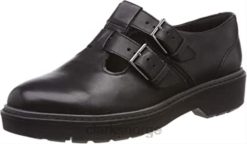 Clarks kvinner clarks svarte alexa agnes loafers for kvinner 8N86P1353 Svart lær