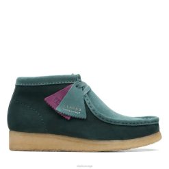Clarks kvinner clarks wallabee støvel blågrønn kombi blågrønn kombi 8N86P6050 blågrønn kombi