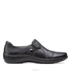 Clarks kvinner cora valmue sort tumlet clarks svart tumlet 8N86P6303 sort tumlet