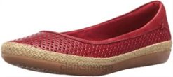 Clarks kvinner dame danelly adiradanelly adira ballet flat clarks rødt skinn 8N86P695 rødt skinn
