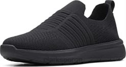 Clarks kvinner dame ezera walk sneaker svart tekstil clarks 8N86P366 svart tekstil