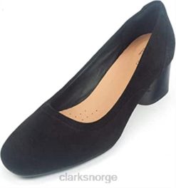 Clarks kvinner dame un cosmo step pump clarks svart semsket skinn 8N86P815 svart semsket skinn