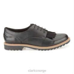 Clarks kvinner griff mabel clarks svart skinn 8N86P3885 Svart lær