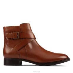 Clarks kvinner hamble spenne mørk tan leather mørk tan leather clarks 8N86P5334 mørkt brunt skinn