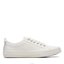 Clarks kvinner hvit lerret clarks roxby blonder 8N86P3264 hvitt lerret
