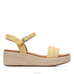Clarks kvinner kimmei stitch yel low semsket skinn yel low semsket skinn clarks 8N86P5222 gult semsket skinn