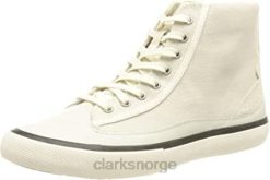 Clarks kvinner kvinners aceley hi sneaker hvit canvas clarks 8N86P1606 hvitt lerret