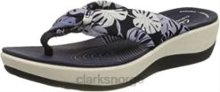 Clarks kvinner kvinners arla glison flip-flop clarks blå floral syn 8N86P679 blå floral syn