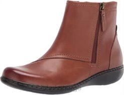 Clarks kvinner kvinners ashland vista ankelstøvlett brunt skinn clarks 8N86P1958 brunt skinn