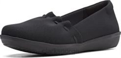 Clarks kvinner kvinners ayla shine sneaker clarks svart tekstil 8N86P551 svart tekstil