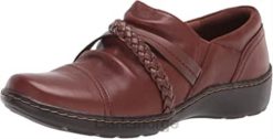 Clarks kvinner kvinners cora braidshoe loafer clarks mørk brun 8N86P413 mørk brunfarge