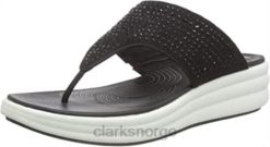 Clarks kvinner kvinners drift jaunt flip-flop clarks svart 8N86P293 svart