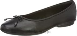 Clarks kvinner kvinners gracelblu ballett leiligheter clarks svart 8N86P1847 Svart lær