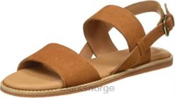 Clarks kvinner kvinners karsea reim sandal clarks tan skinn 8N86P1511 brunt skinn