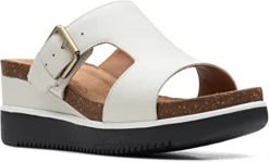 Clarks kvinner kvinners lizby ease slide sandal hvitt skinn clarks hvitt skinn 8N86P991 hvitt skinn