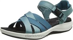 Clarks kvinner kvinners mira tide sandal blågrønn combi clarks 8N86P1334 blågrønn kombi