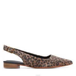 Clarks kvinner laina 15 slynge clarks leopardprint 8N86P3423 Leopard mønster
