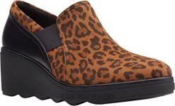Clarks kvinner leopardprint clarks mazy squam loafers for kvinner 8N86P216 Leopard mønster