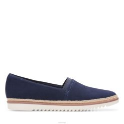 Clarks kvinner marineblå semsket clarks serena paige 8N86P3395 marineblå semsket skinn