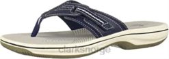 Clarks kvinner marineblå syntetisk damebrinkley jazz flip-flop clarks 8N86P1820 marine syntetisk