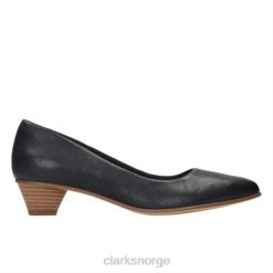 Clarks kvinner mena bloom clarks svart skinn 8N86P4047 Svart lær