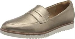 Clarks kvinner metallisk skinn clarks dame serena terri loafer flat 8N86P808 metallisk skinn