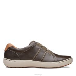 Clarks kvinner mørk oliven skinn nalle ease mørk oliven skinn clarks 8N86P6028 mørkt olivenskinn