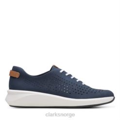 Clarks kvinner navy nubuck clarks un rio slips 8N86P3952 marineblå nubuck
