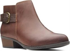 Clarks kvinner nye addiy kara ankelstøvler for kvinner sand semsket skinn clarks brun 8N86P629 tan