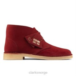 Clarks kvinner ørkenstøvel cherry semsket skinn clarks 8N86P4174 kirsebær semsket skinn