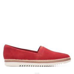 Clarks kvinner rød semsket clarks serena paige 8N86P3216 rødt semsket skinn