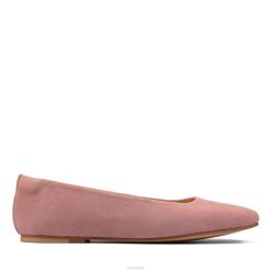 Clarks kvinner rose clarks pure ballet 2 8N86P3168 rosa semsket skinn