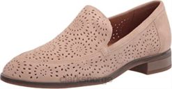 Clarks kvinner sand semsket clarks trish rose loafer for kvinner 8N86P1291 sand semsket skinn