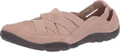 Clarks kvinner sand semsket skinn clarks kvinners haley rose loafer flat 8N86P2251 sand semsket skinn