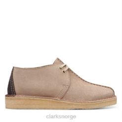 Clarks kvinner sand semsket skinn Clarks ørkenvandring 8N86P3955 sand semsket skinn