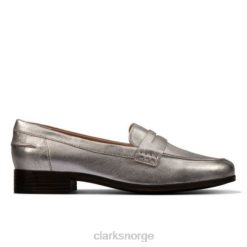 Clarks kvinner sølv metallic clarks hamble loafer 8N86P4339 sølv metallic