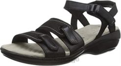Clarks kvinner svart clarks dame alexis shine sandal 8N86P1208 svart