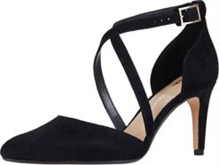 Clarks kvinner svart semsket clarks laina85 crosssko for kvinner 8N86P1555 svart semsket skinn