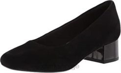 Clarks kvinner svart semsket dame marilyn leah pump clarks 8N86P516 svart semsket skinn