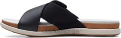 Clarks kvinner svart syntetisk clarks dame eliza april slidesandaler 8N86P1859 svart syntetisk