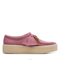 Clarks kvinner wallabee cup clarks rosa nubuck 8N86P3165 rosa nubuck