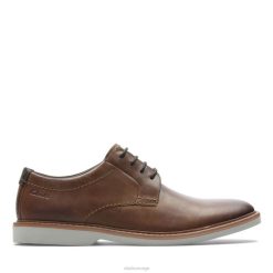 Clarks menn atticus lt blonder mørkt brunt skinn clarks mørkt brunt skinn 8N86P6767 mørkt brunt skinn