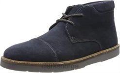 Clarks menn blå marineblå semsket marineblå semsket clarks klassiske støvletter for menn 8N86P1427 blå marine semsket skinn marine semsket skinn